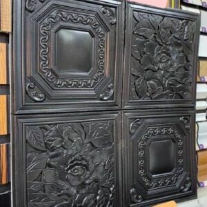 دیوارپوش 70*70 سانت سلطنتی مشکی پشت چسب دار