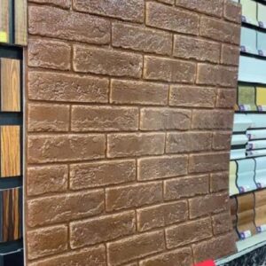 دیوارپوش فومی 70*70 سانت آجر بهمنی قهوه ای پشت چسب دار